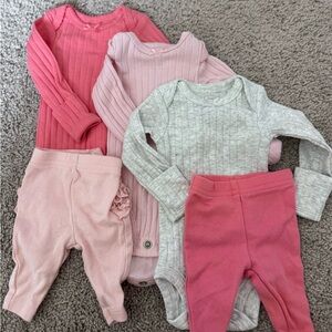 Adorable Kids Matching Set in Pink and Gray